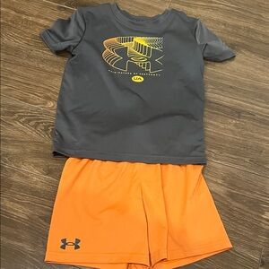 Under Armour Charcoal and Orange Kids Outfit